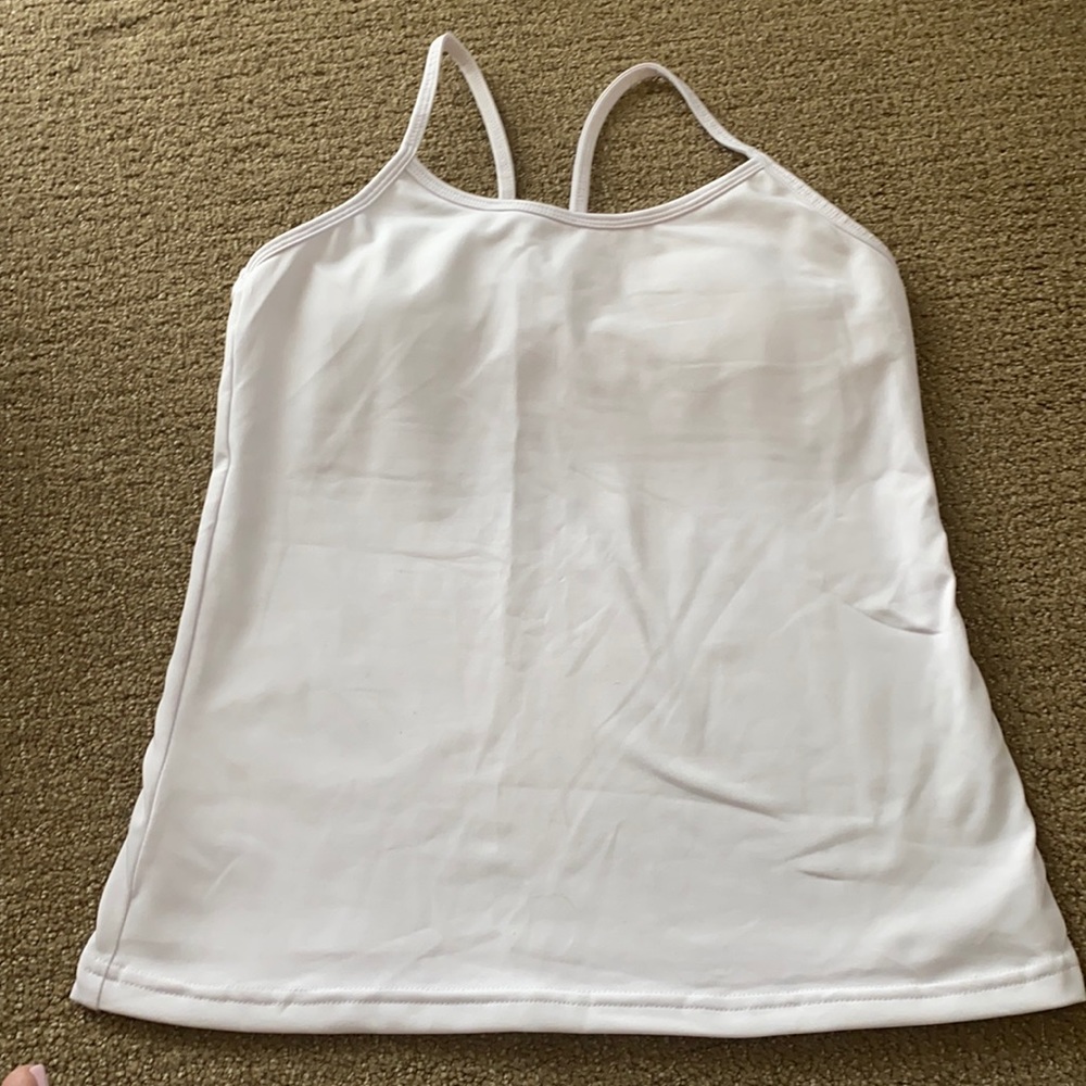 White racer back workout tank